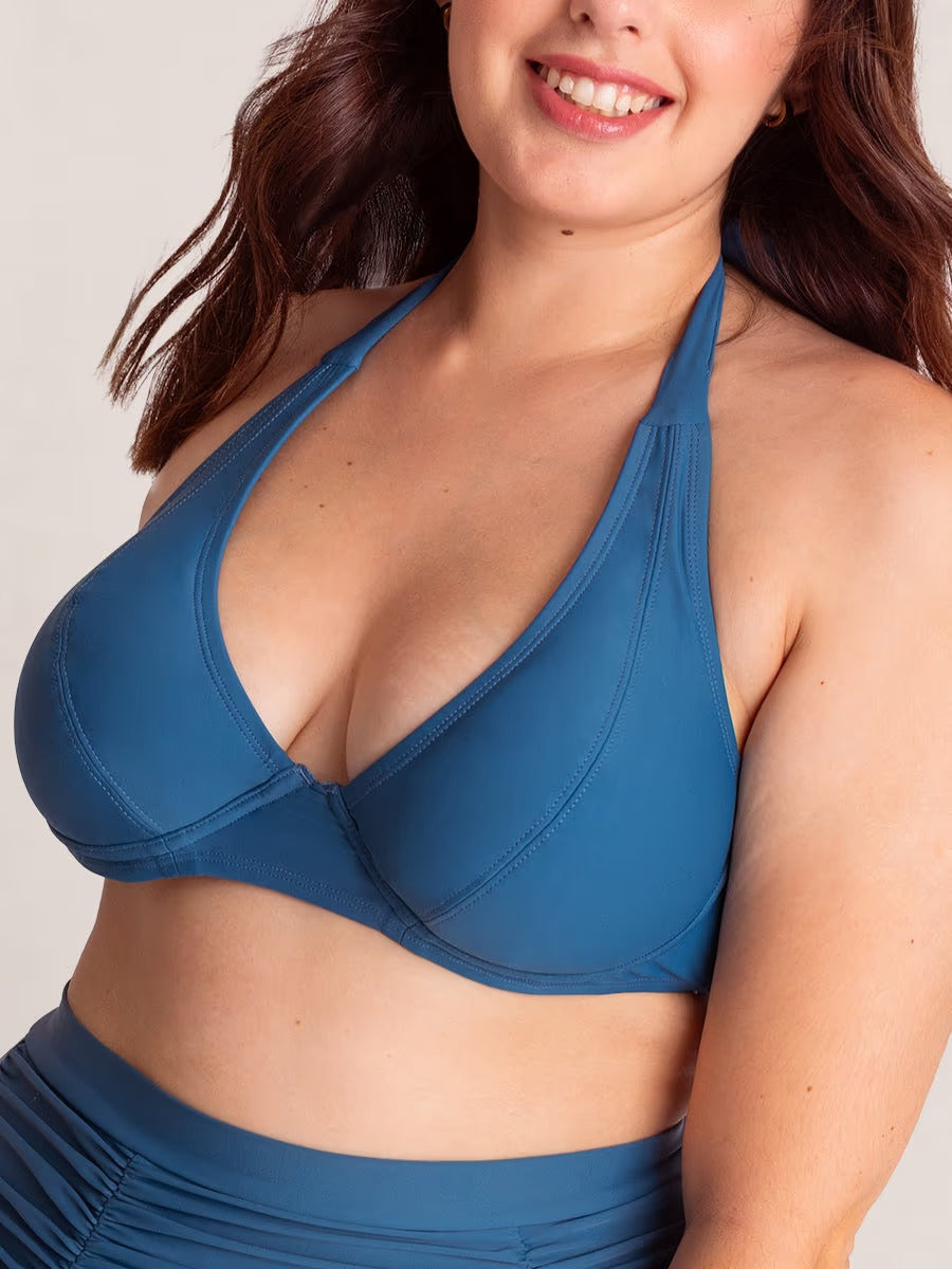 Vellavie Essentials Full Coverage Halter Bikini Top
